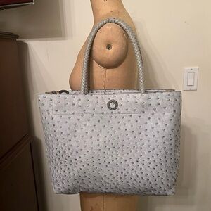 Folli Follie Gray Vegan Leather Shoulder Tote Bag